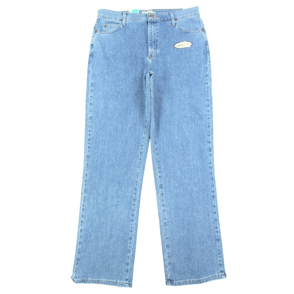 Lee Relaxed Fit Straight Leg Jeans Womens 14 Long Light Stone Denim NWT